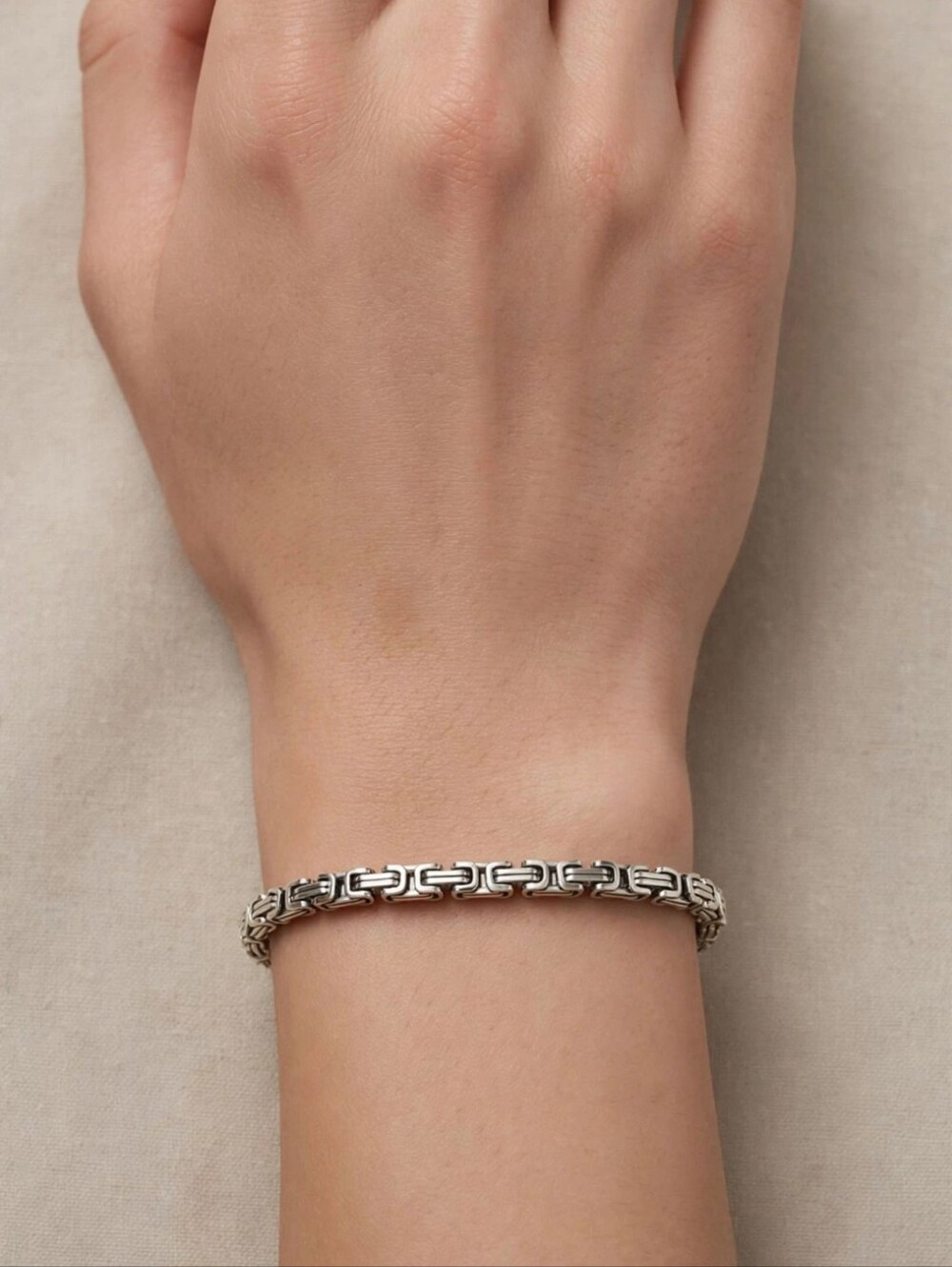 Sterling Silver Link Bracelet - Classic Women's Jewelry